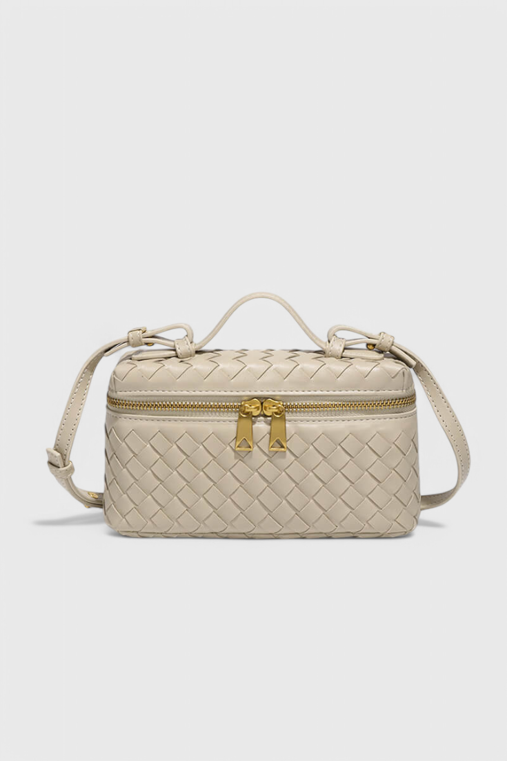 Camila | Bolso Mini Woven con Accesorios Dorados