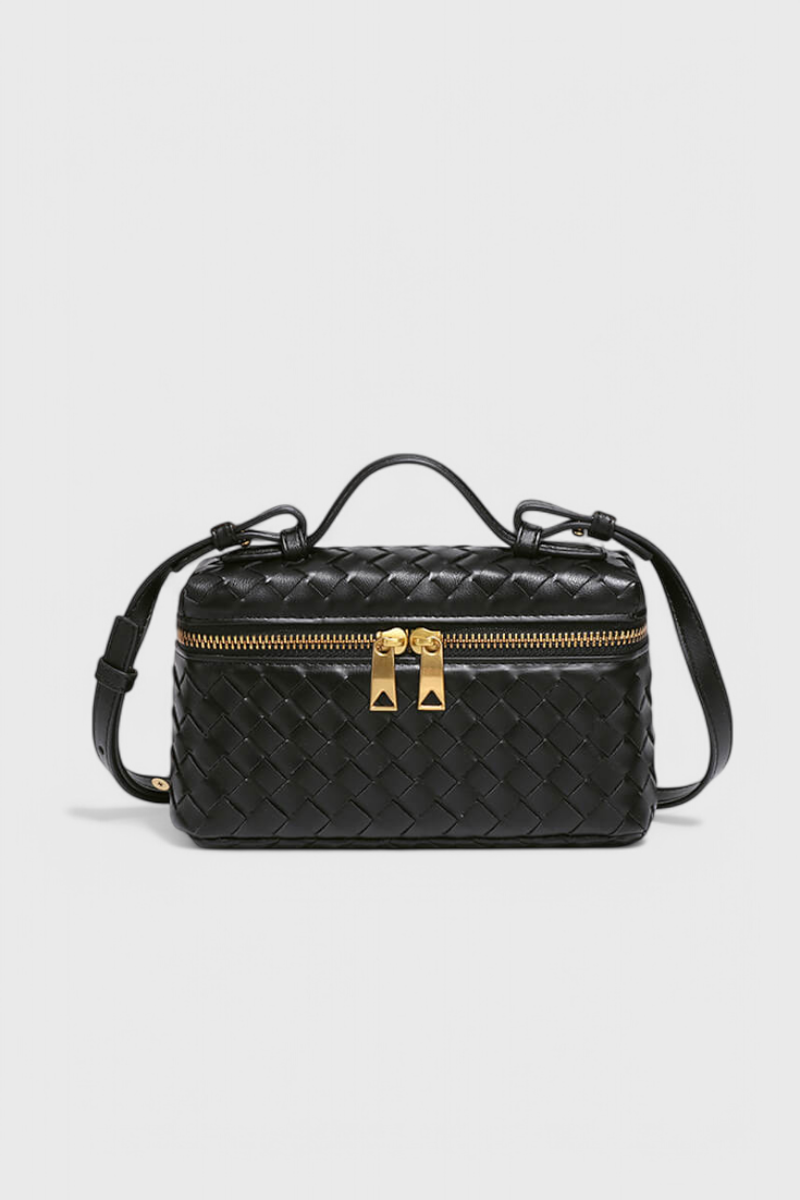 Camila | Bolso Mini Woven con Accesorios Dorados