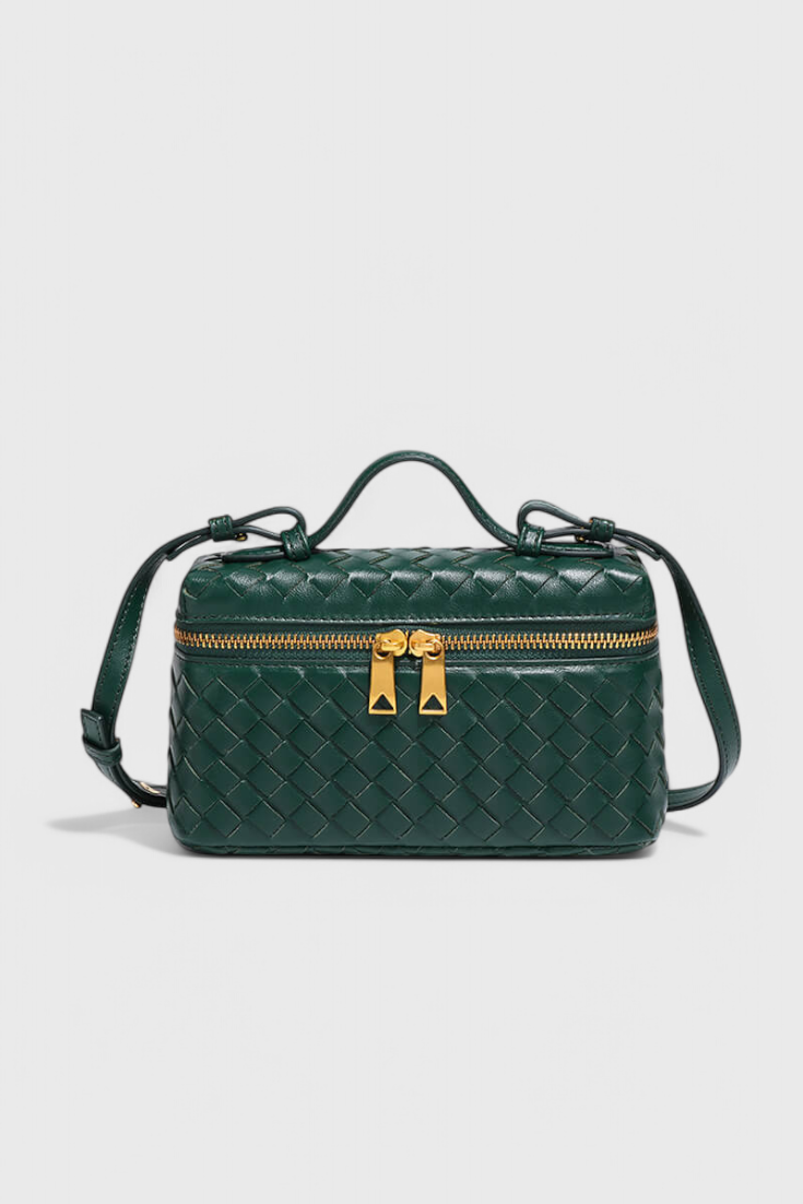 Camila | Bolso Mini Woven con Accesorios Dorados