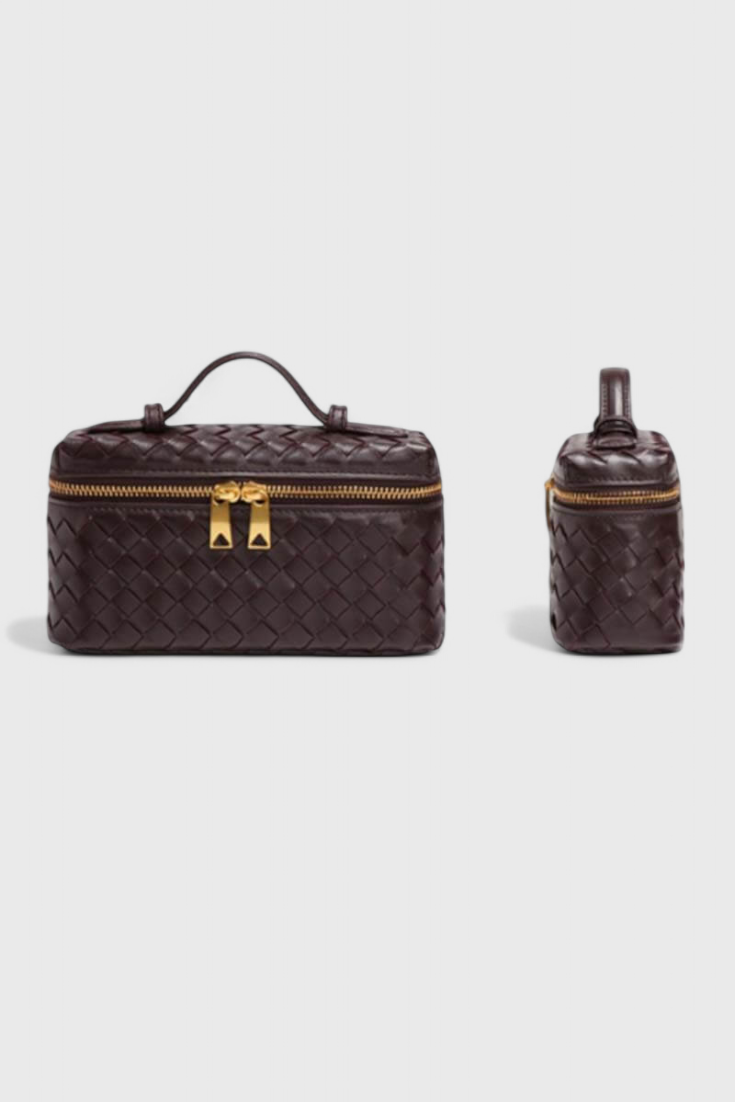 Camila | Bolso Mini Woven con Accesorios Dorados