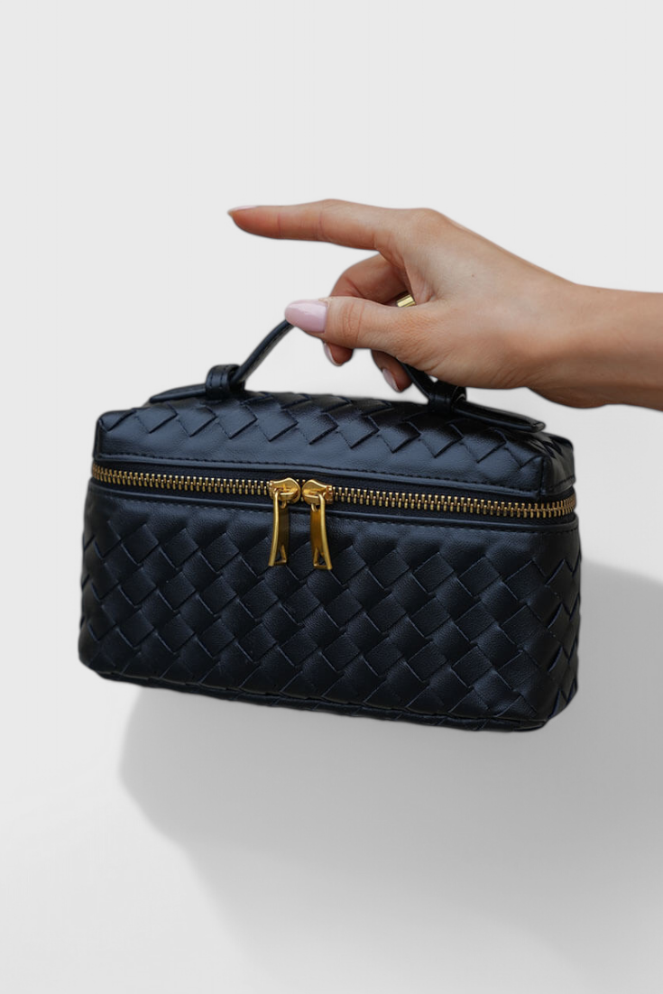 Camila | Bolso Mini Woven con Accesorios Dorados