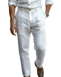 Aminuddin - Pantalón de lino de corte holgado