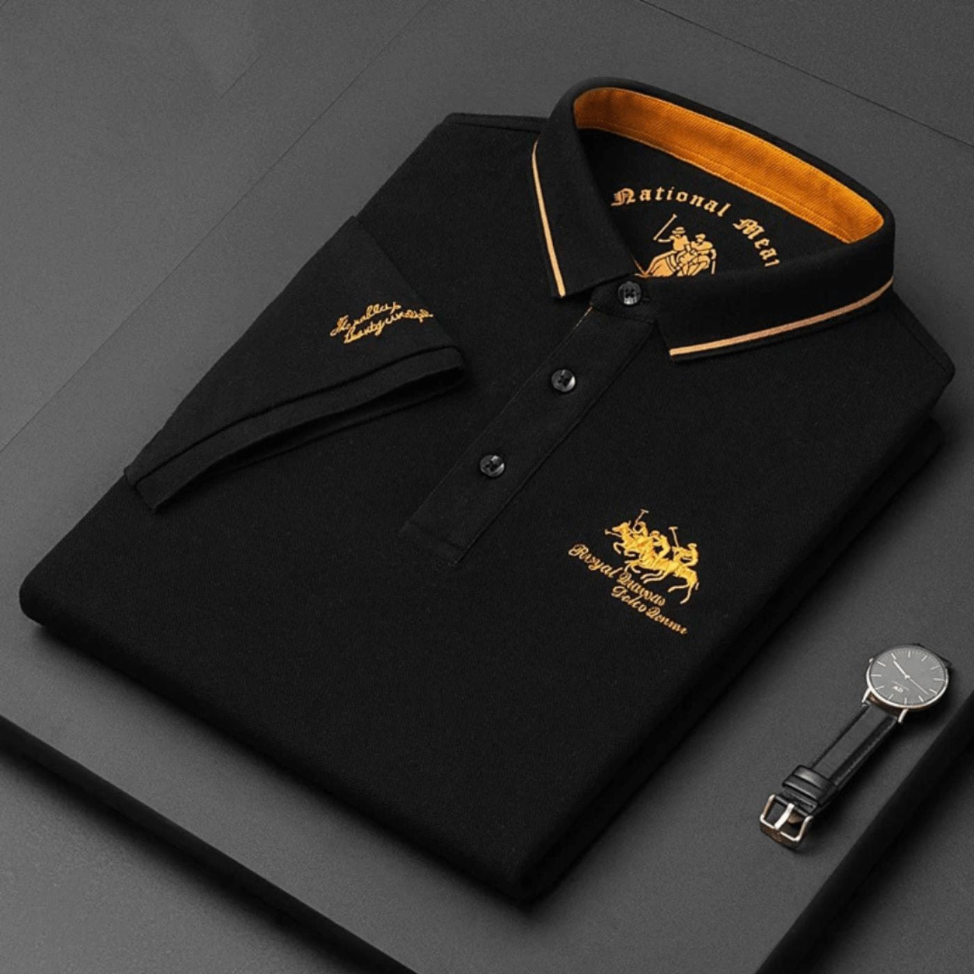 Jose | Polo clásico de algodón con bordado exclusivo