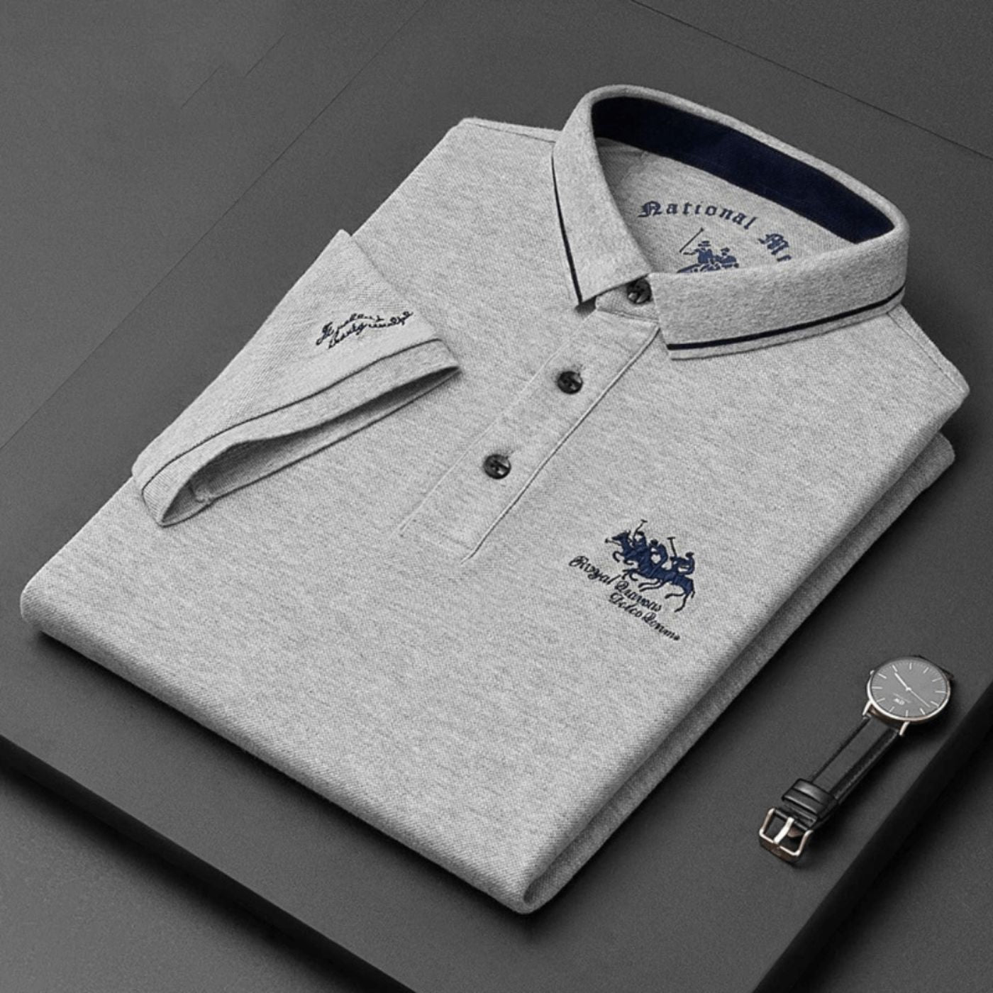 Jose | Polo clásico de algodón con bordado exclusivo