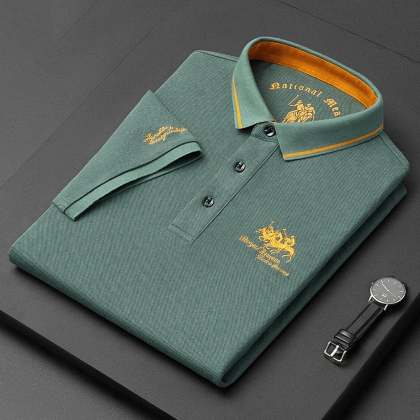 Jose | Polo clásico de algodón con bordado exclusivo