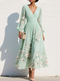 Candela | Vestido midi floral verde claro