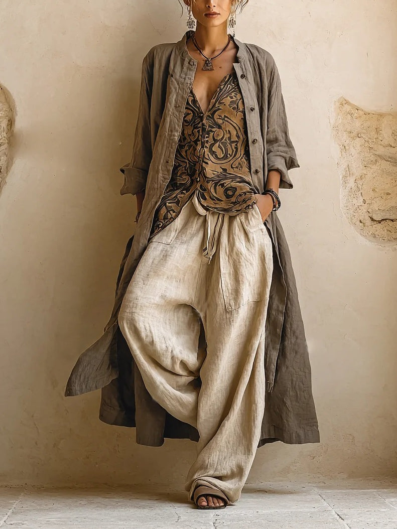 Giulia | Conjunto bohemio de capas con caída fluida