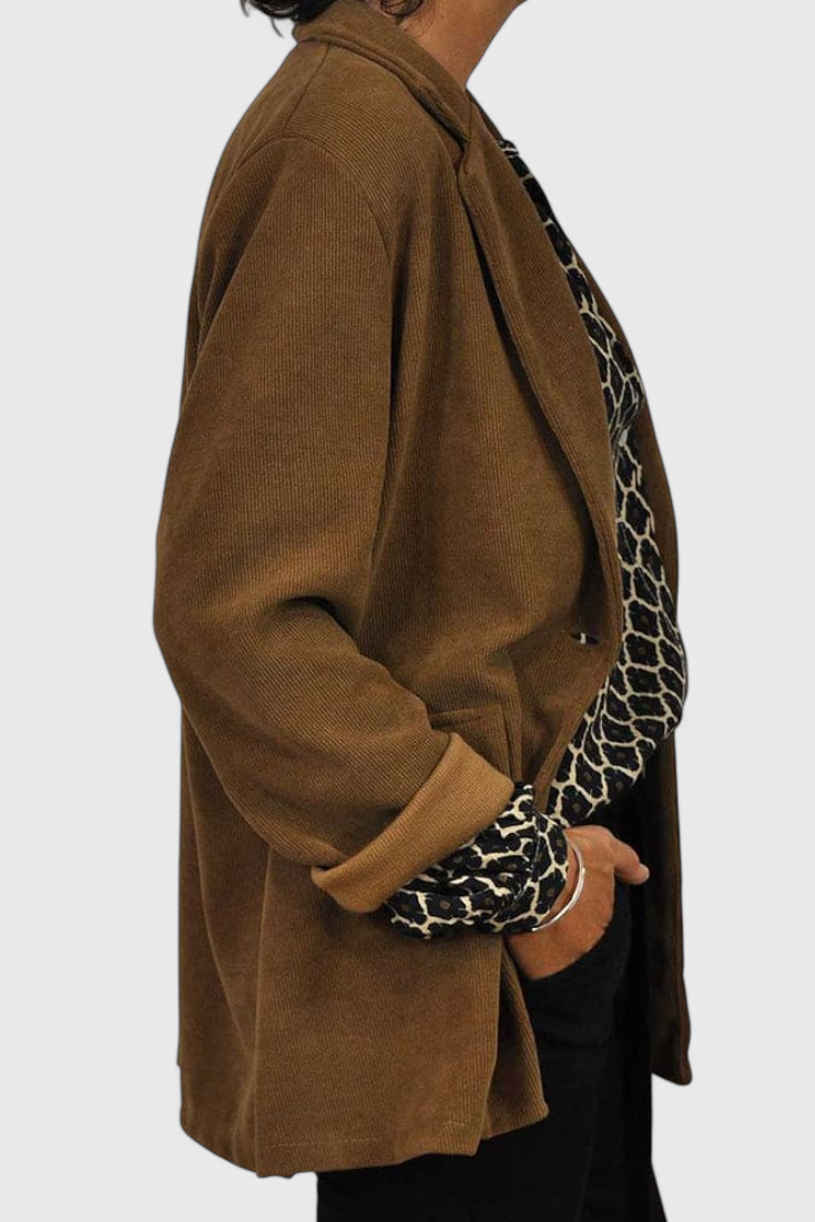 Jimena | Blusa de Botones con Estampado Geométrico