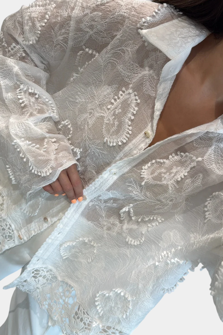Maria | Camisa de Encaje Bordado