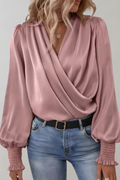 Caridad | Blusa Elegante de Manga Larga con Escote en V