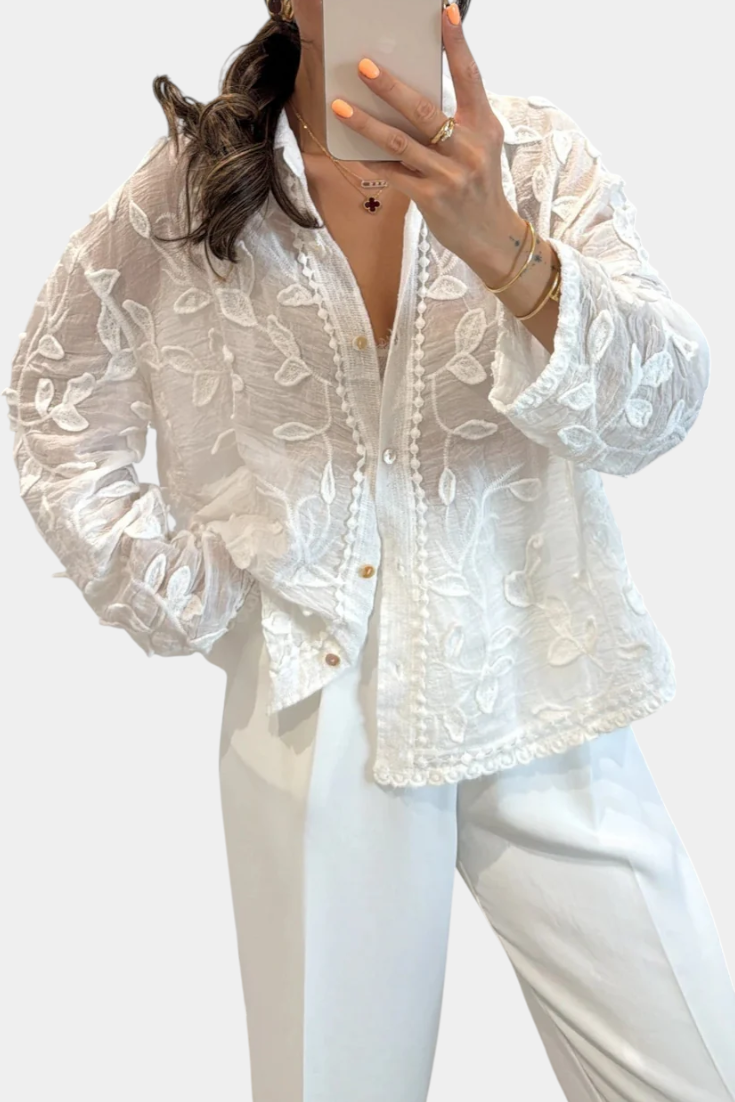 Maria | Camisa de Encaje Bordado