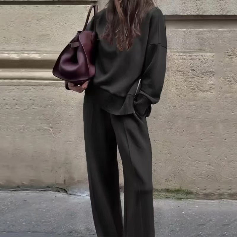 Nogaelle - Conjunto de sudadera elegante con corte suave