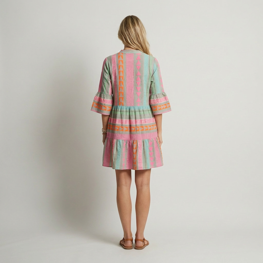 Lucía | Vestido Mini Estampado Boho