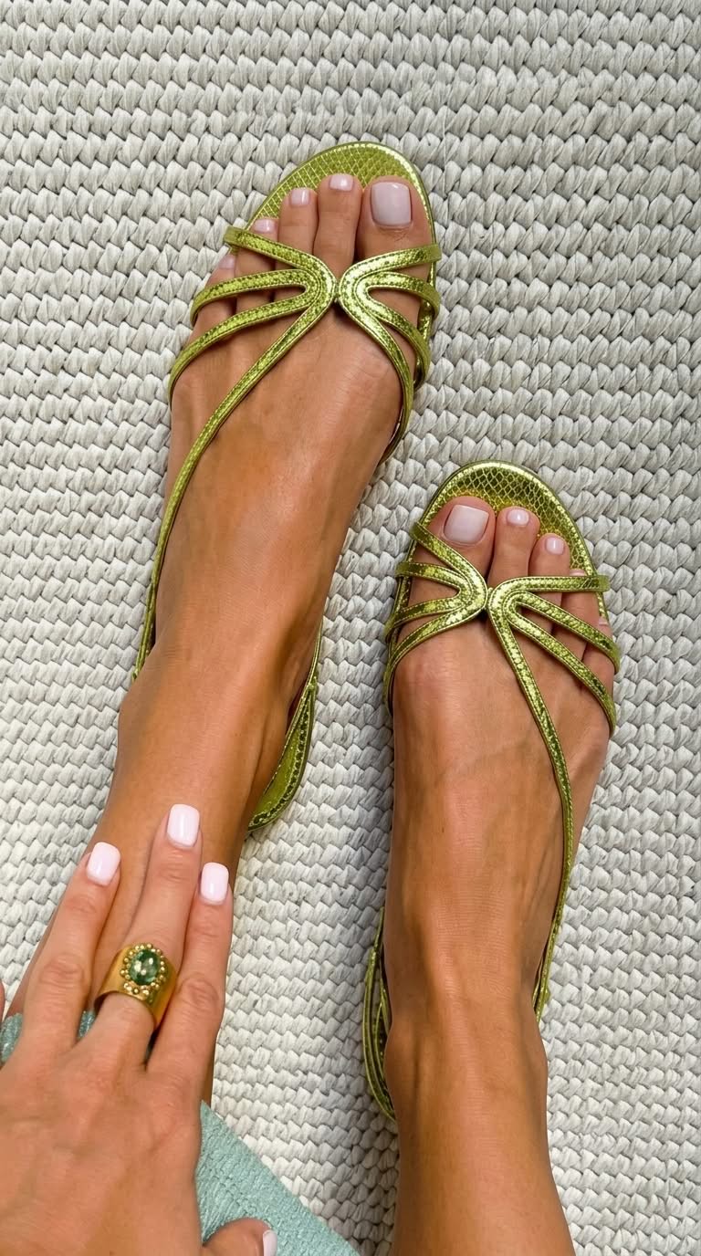 Martina | Sandalias doradas de elegancia veraniega