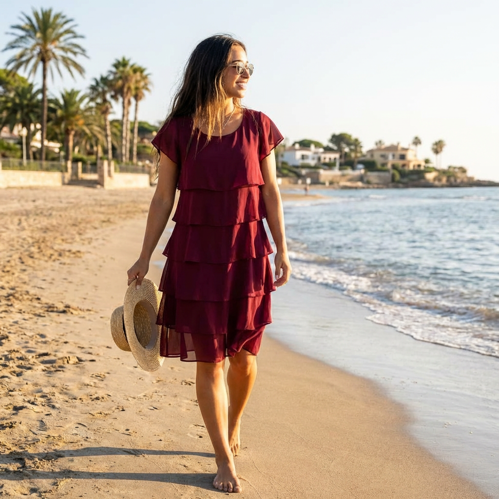 Martina | Vestido Midi con Volantes