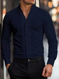 Abnar - Camisa de manga larga con botones