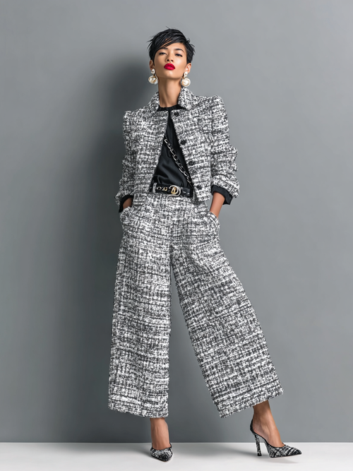 Aderet - Elegante chaqueta de manga larga y pantalones casuales.
