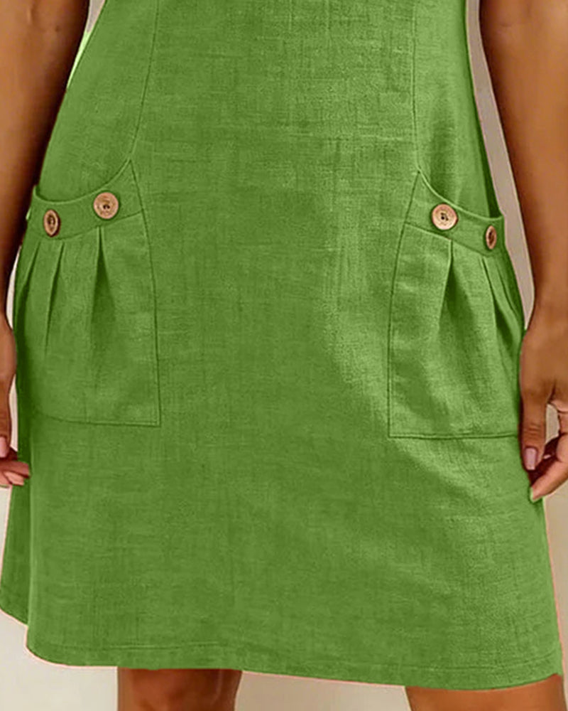 Velmora | Vestido de algodón con cierre de cremallera