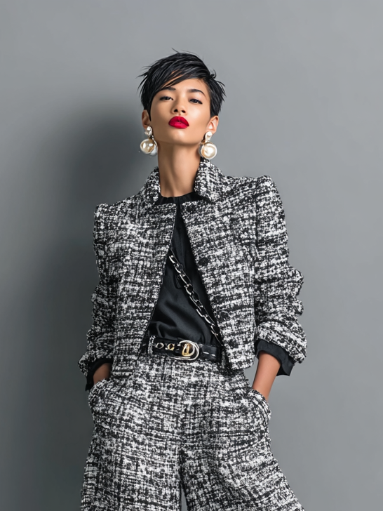 Aderet - Elegante chaqueta de manga larga y pantalones casuales.