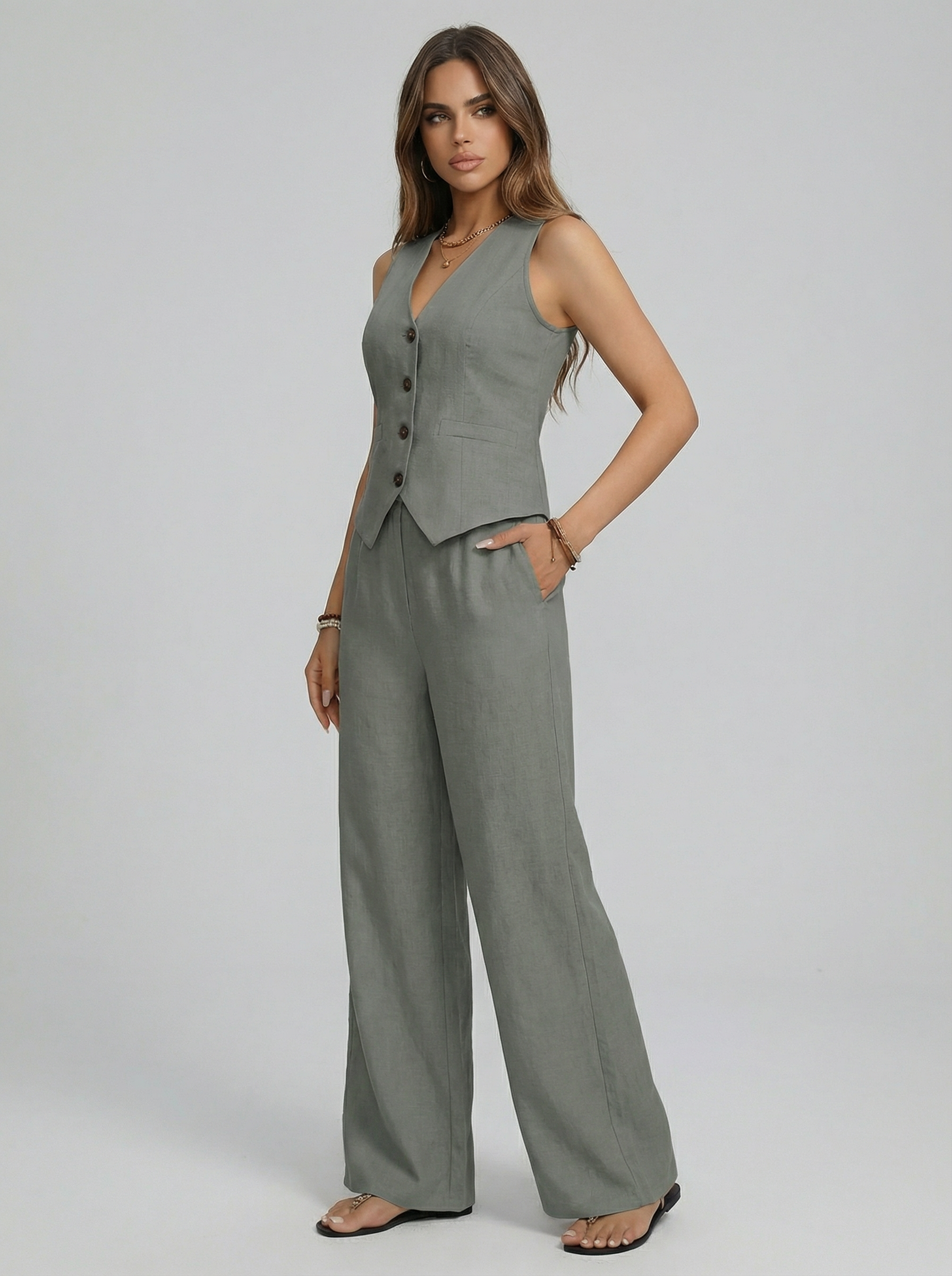 Sofía | Conjunto Chaleco + Pantalón de regalo