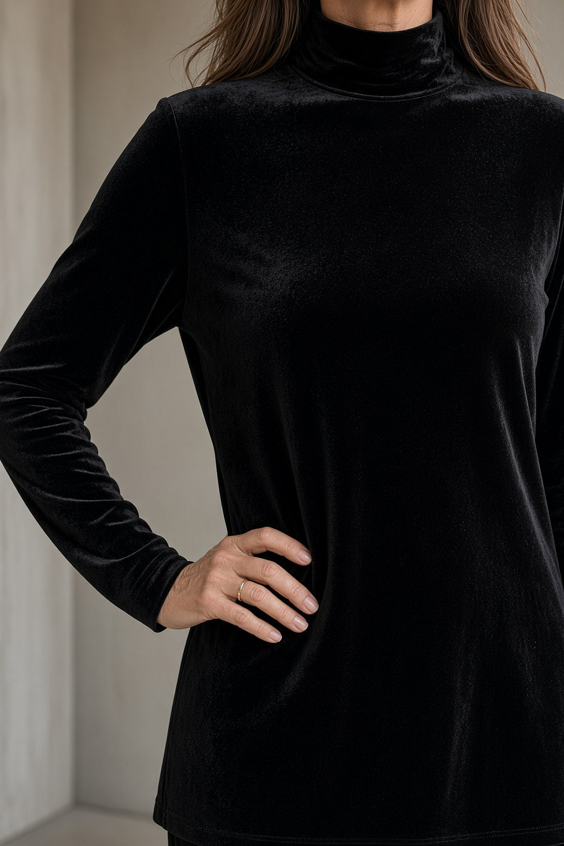 MARA | Completo Dolcevita e Pantalone Largo in Velluto