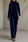MARA | Completo Dolcevita e Pantalone Largo in Velluto