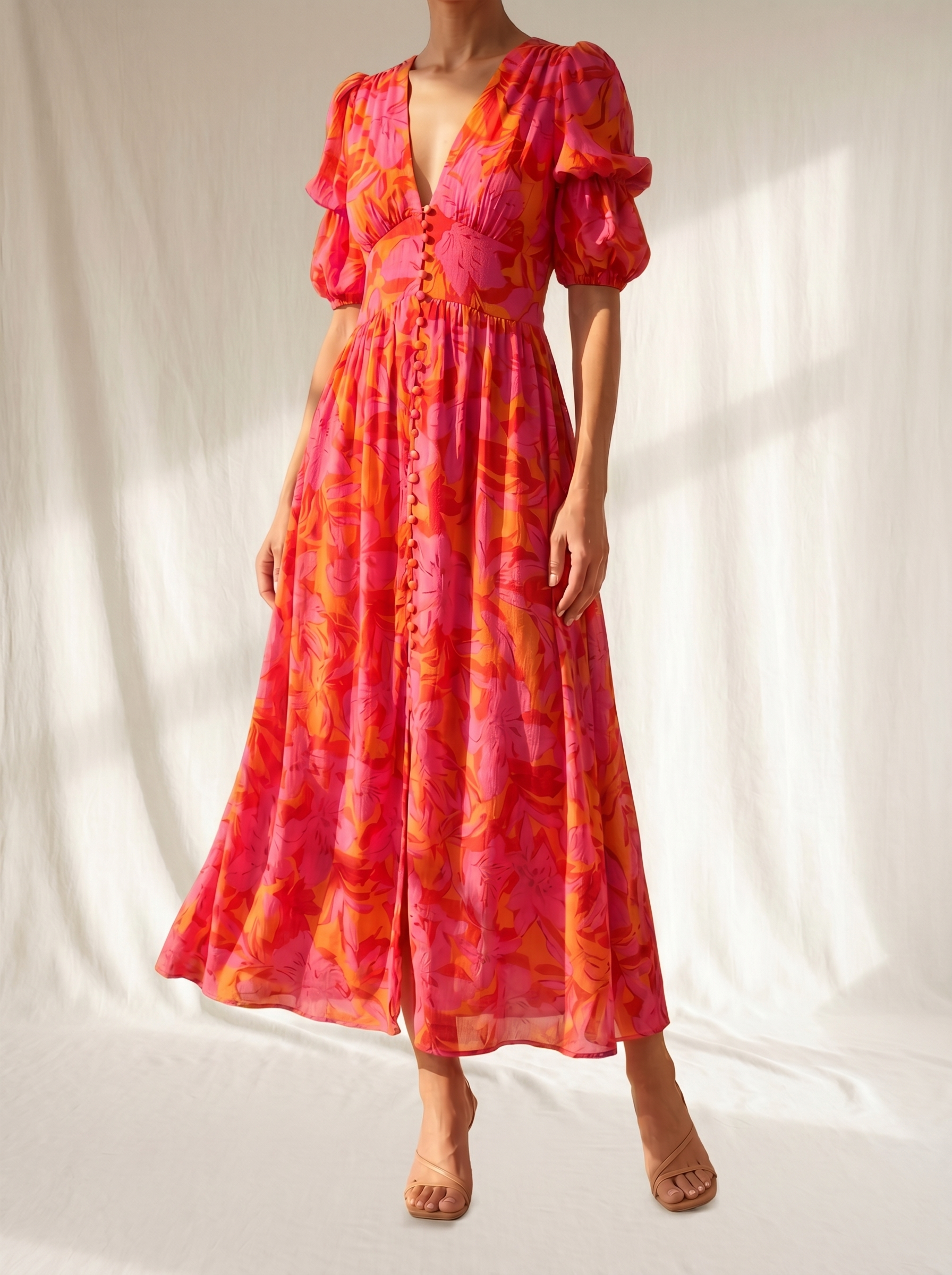 Inés | Vestido largo Solar Brillo