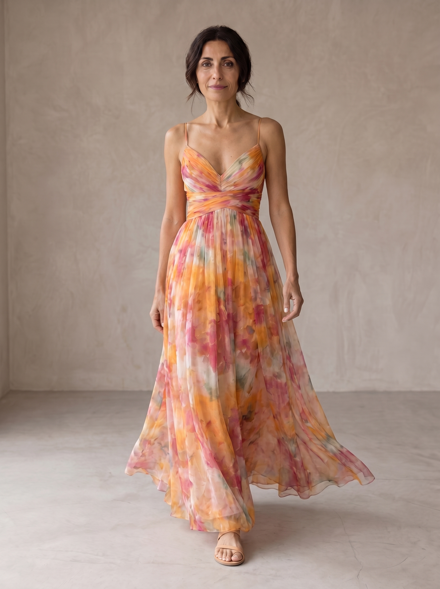 Gisela | Encantador vestido largo con estampado floral