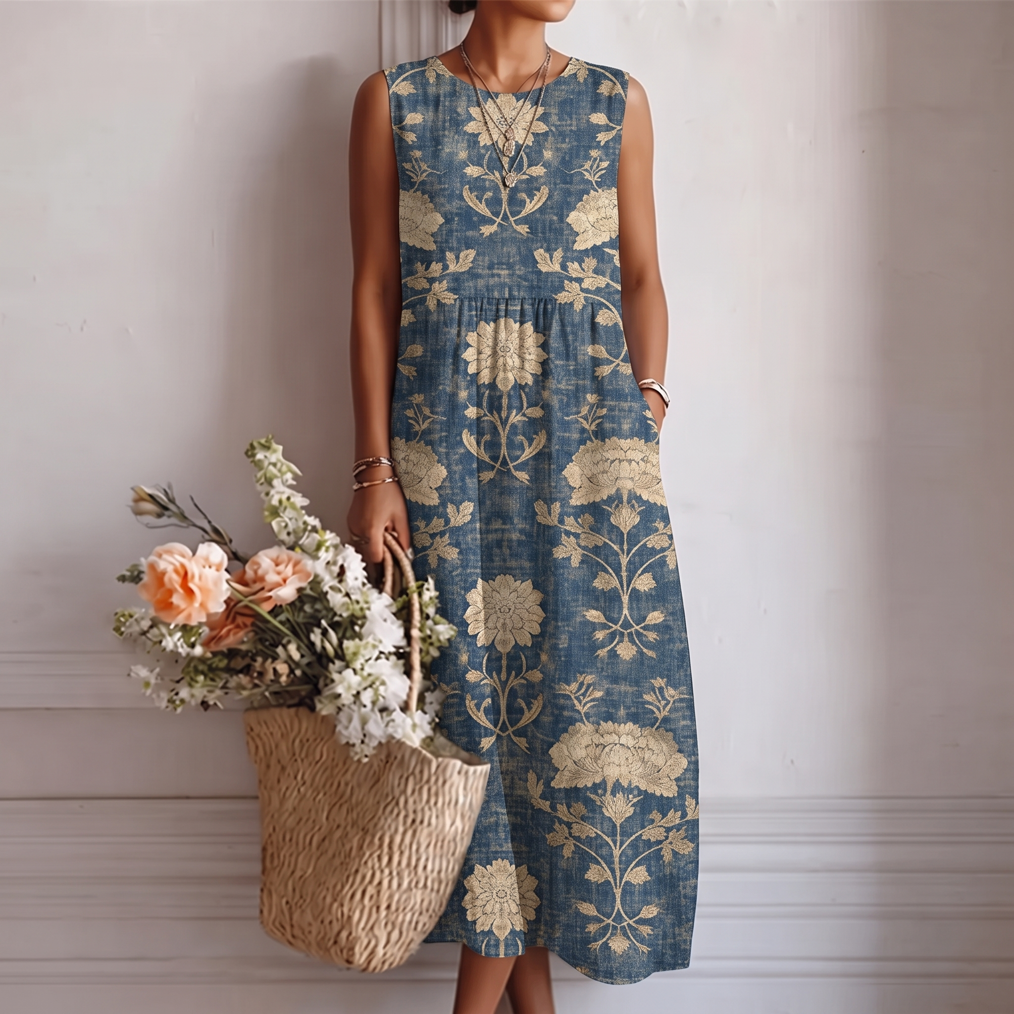Amelia | Vestido midi floral clásico