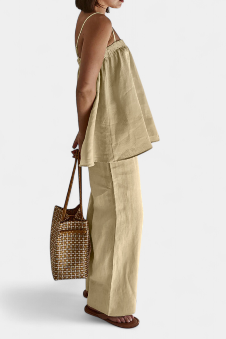 Lía | Conjunto de Verano con Top Suelto y Pantalón Fluido