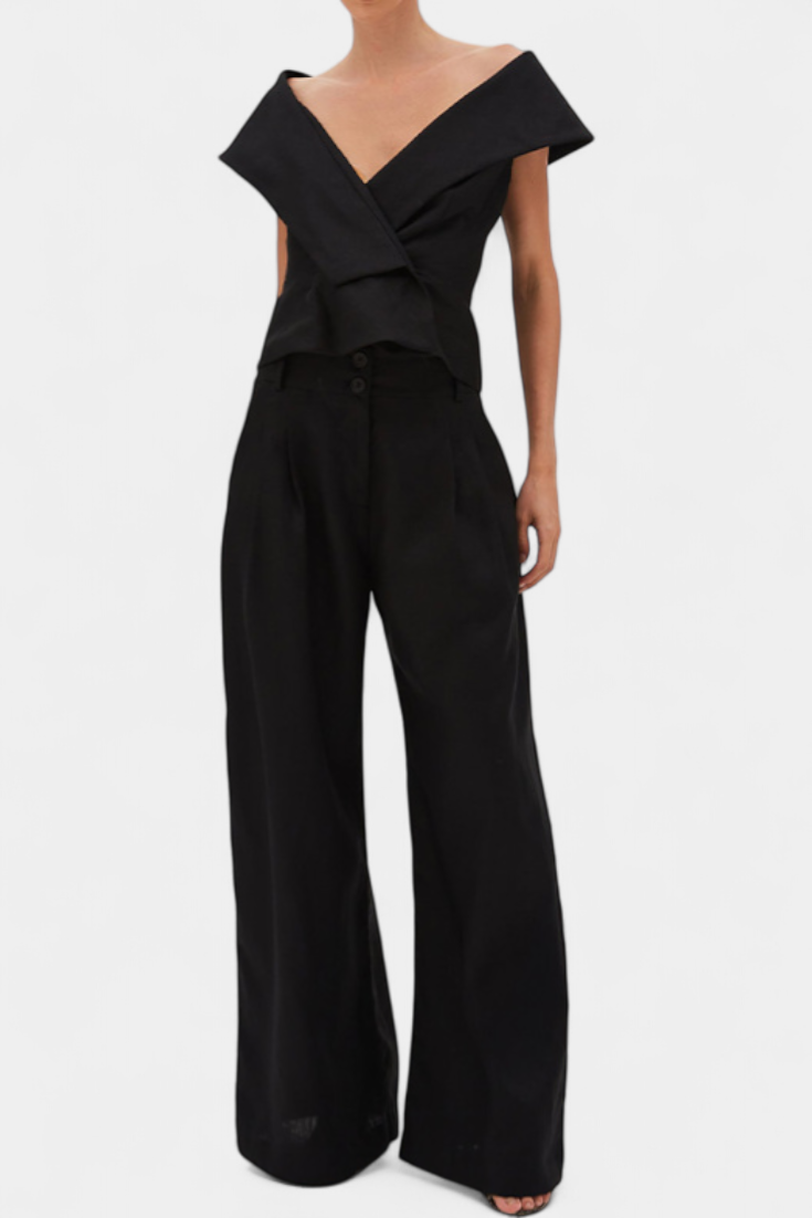Hayden | Conjunto Top Asimétrico y Pantalón Palazzo