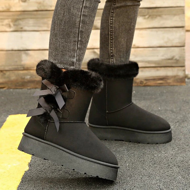 Lía | Botas de nieve con lazo y forro cálido