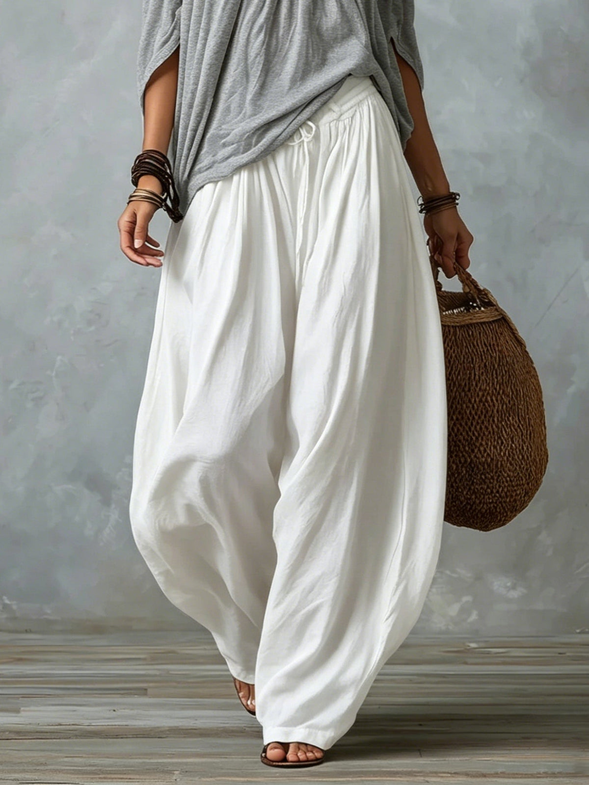 BRIGITTA | Completo Top a Spalle Scoperte e Pantalone Lanterna