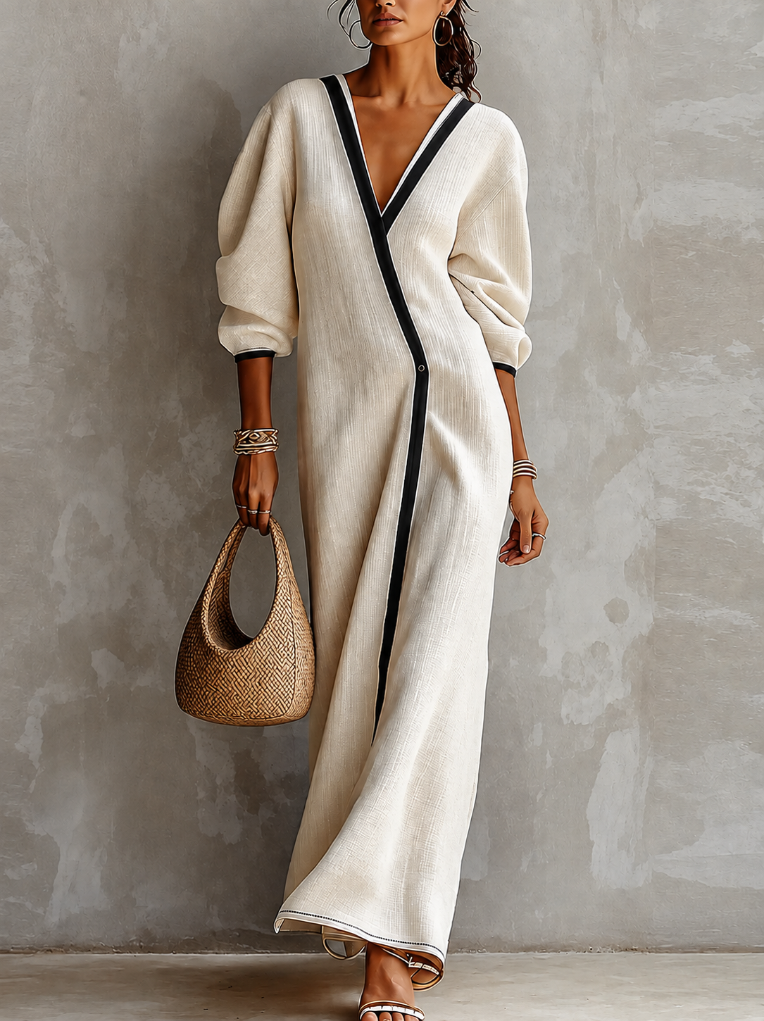 Eva | Vestido maxi de lino