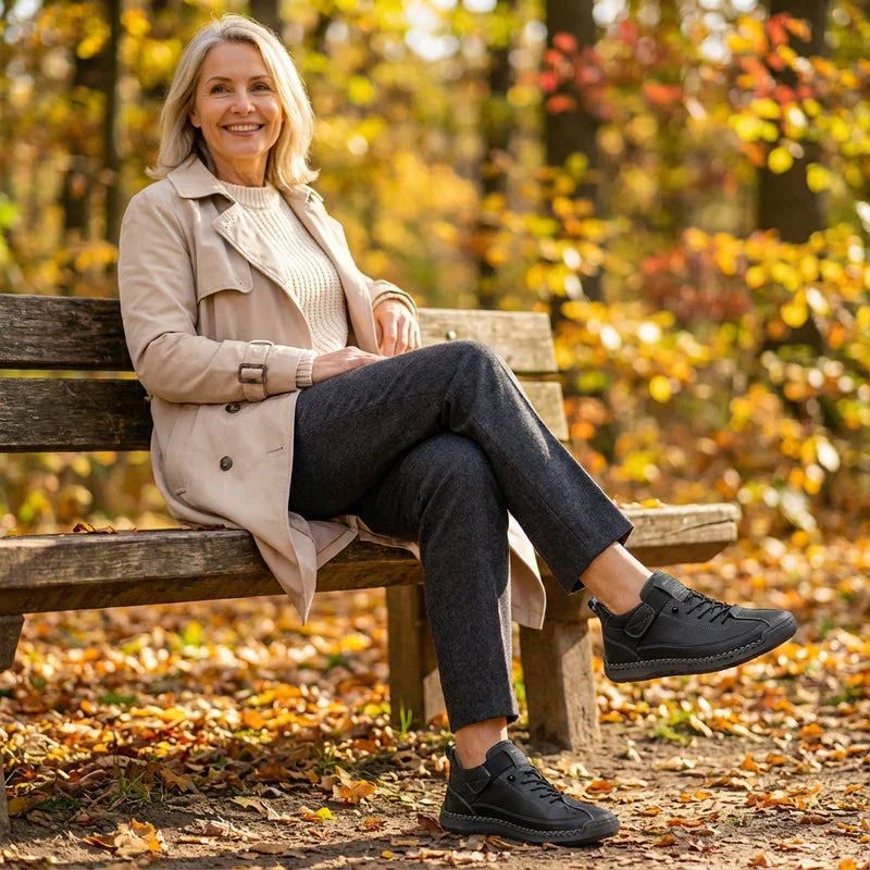 Gisela | Zapatillas ortopédicas cómodas de efecto piel