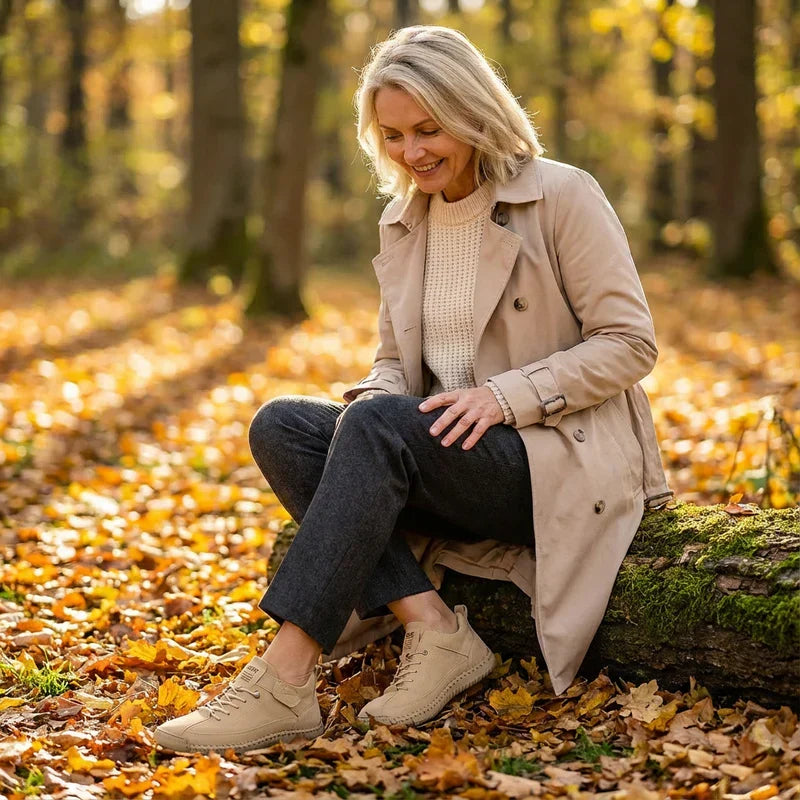 Gisela | Zapatillas ortopédicas cómodas de efecto piel