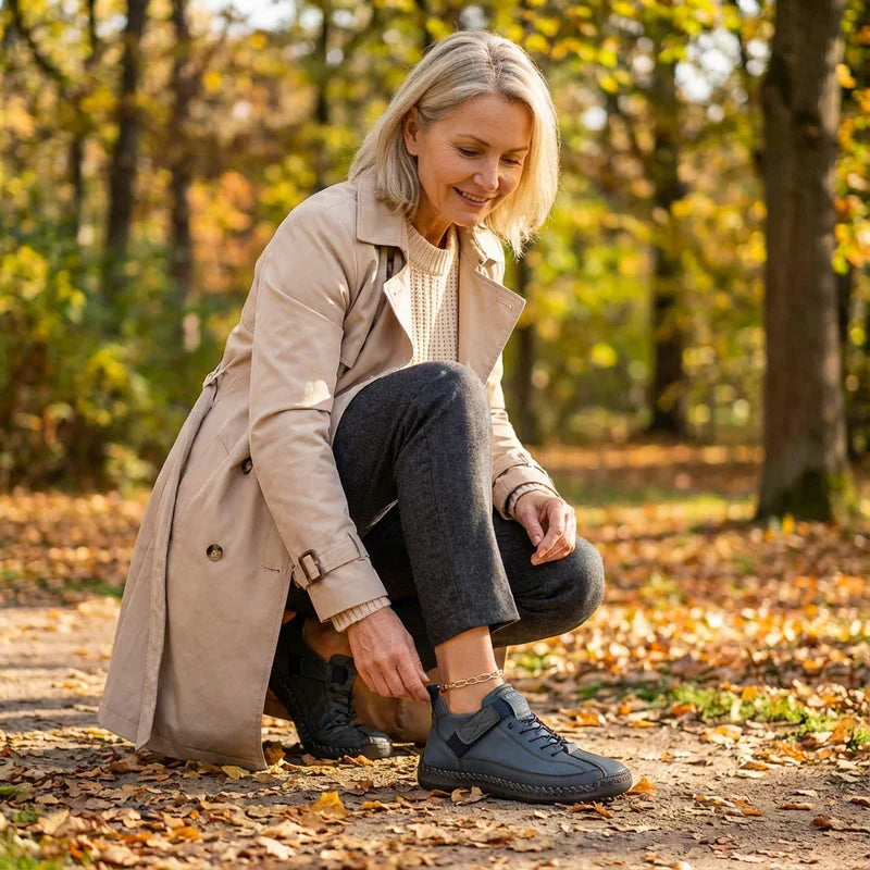 Gisela | Zapatillas ortopédicas cómodas de efecto piel