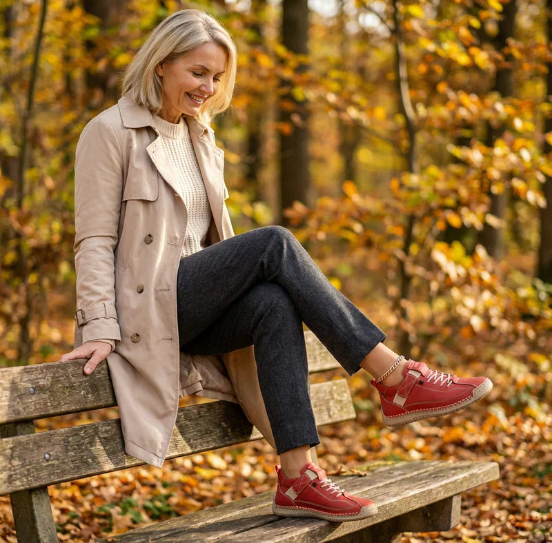 Gisela | Zapatillas ortopédicas cómodas de efecto piel