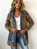 Lorena | Giacca lunga leopardata con jeans
