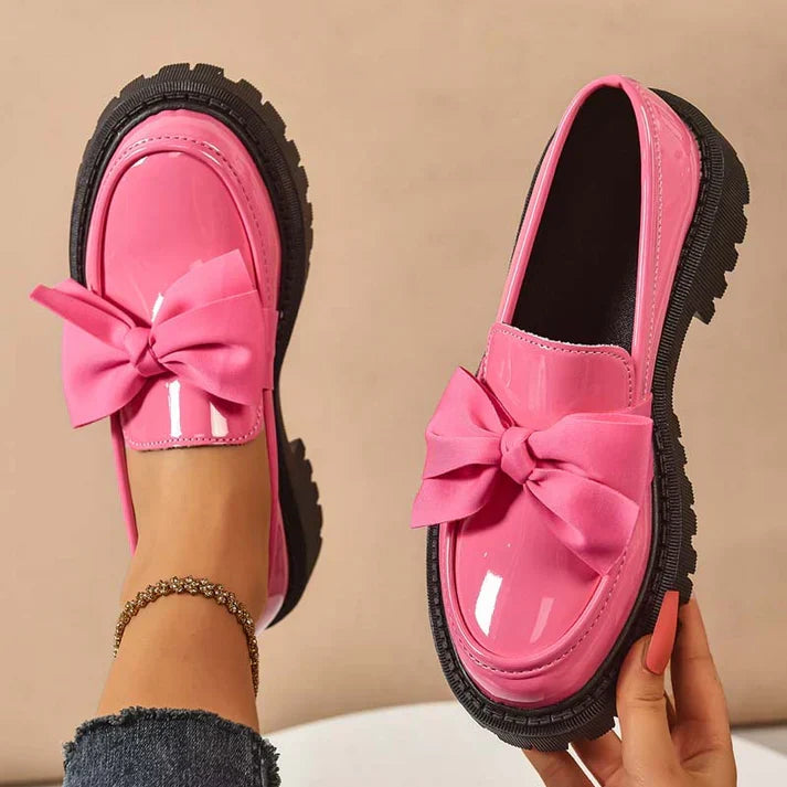 Violeta | Mocasines de plataforma con lazo