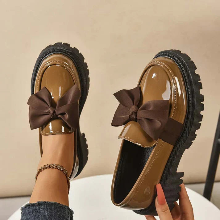 Violeta | Mocasines de plataforma con lazo