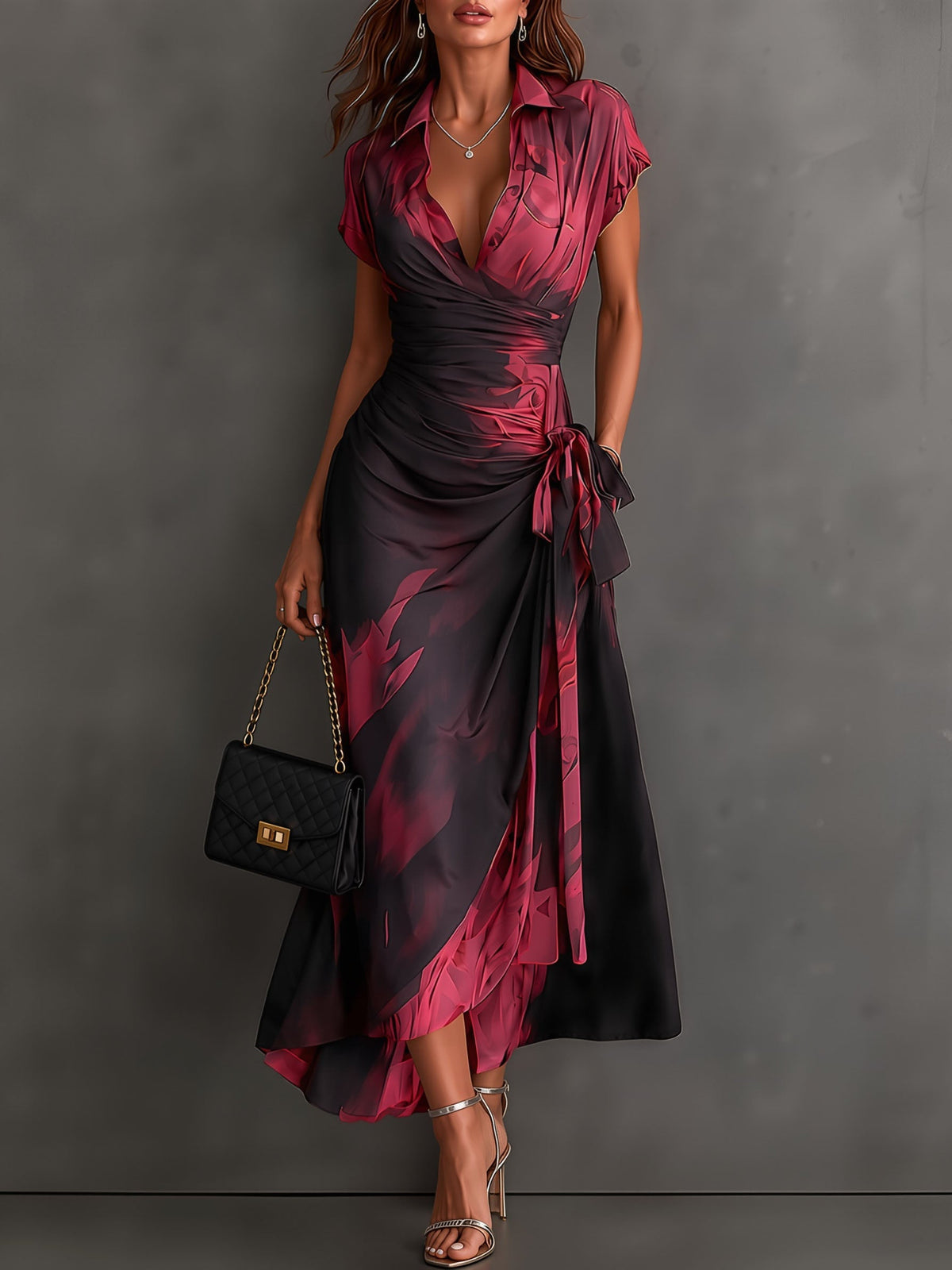 Lucia | Vestido midi cruzado