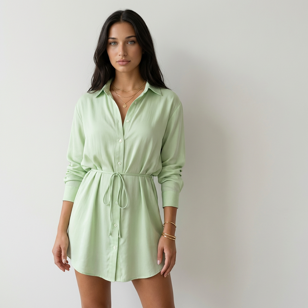 Gabriela | Vestido Camisero Satinado