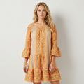 Valentina | Vestido Mini Hombros Descubiertos Estampado