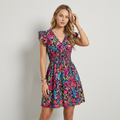 Martina | Vestido Mini Floral Vibrante