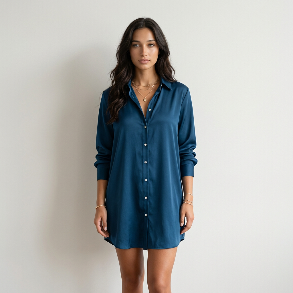 Gabriela | Vestido Camisero Satinado