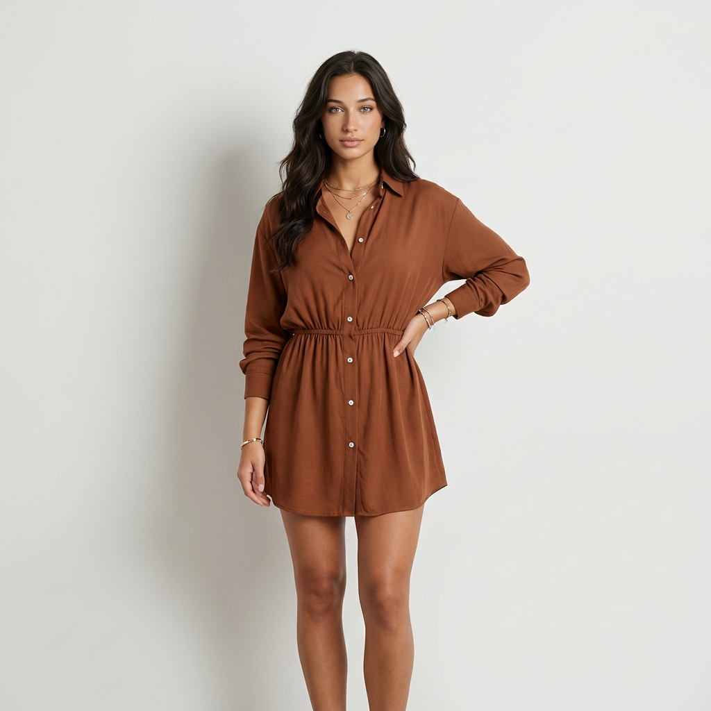 Gabriela | Vestido Camisero Satinado