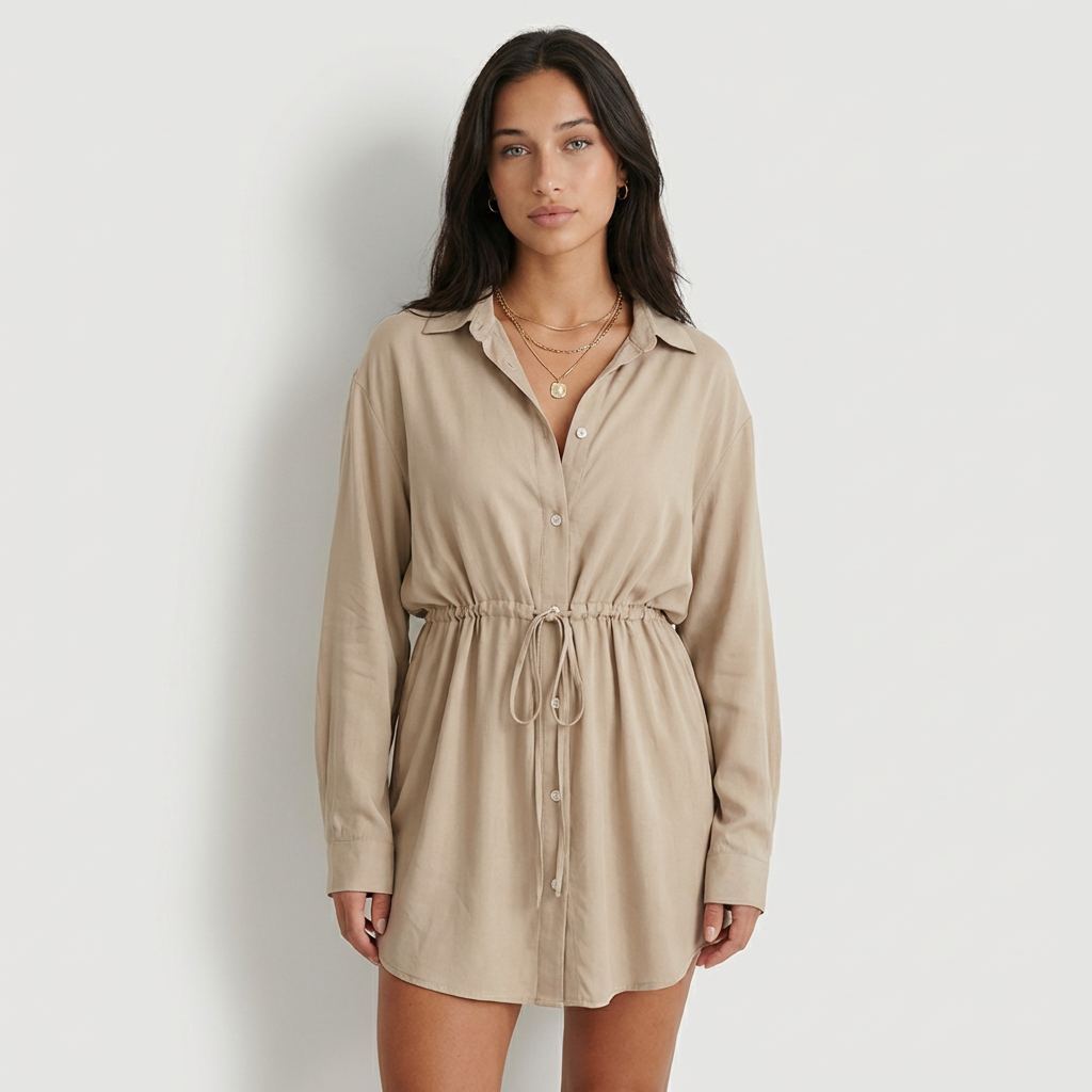 Gabriela | Vestido Camisero Satinado