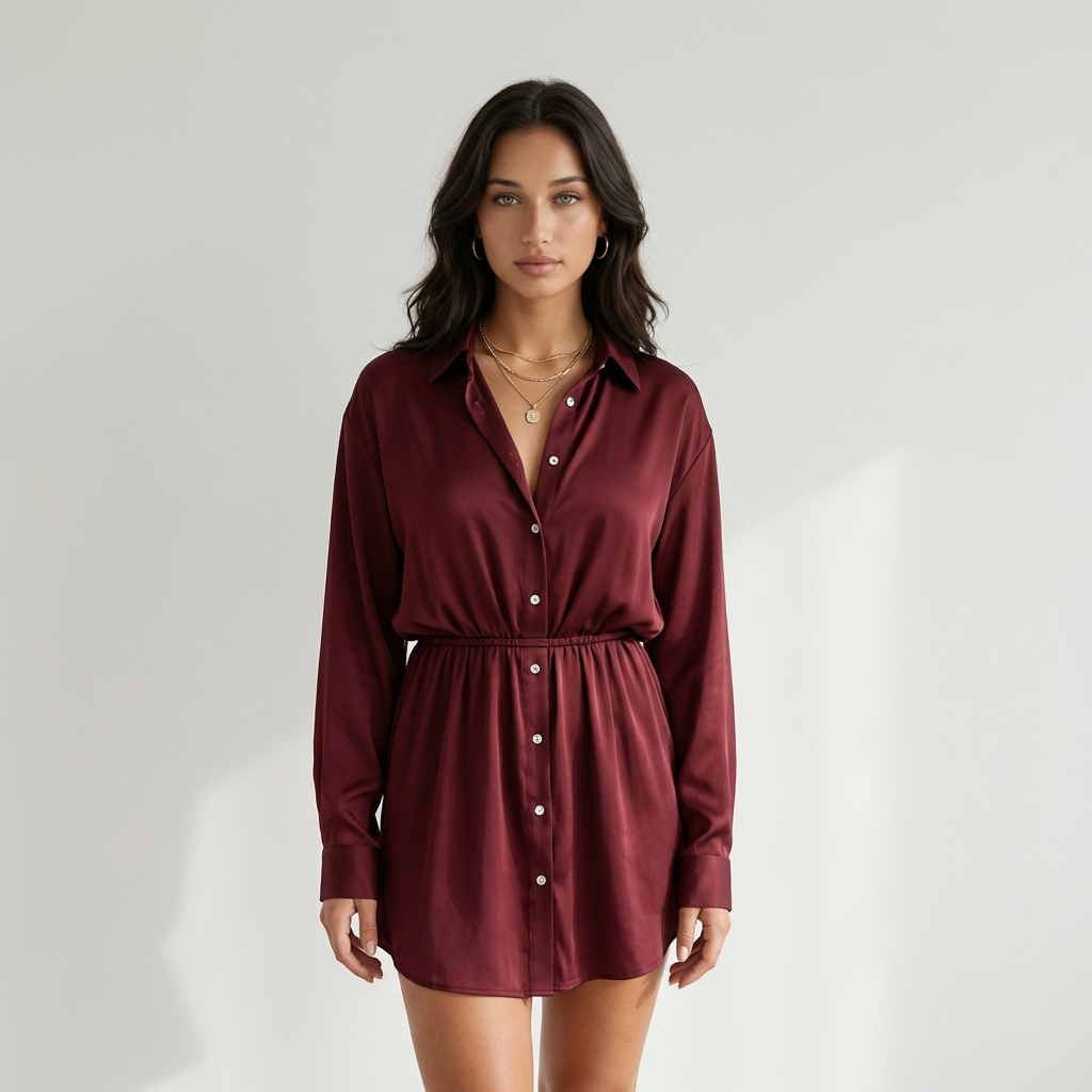 Gabriela | Vestido Camisero Satinado