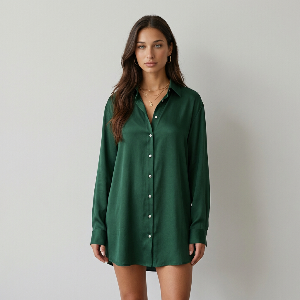 Gabriela | Vestido Camisero Satinado
